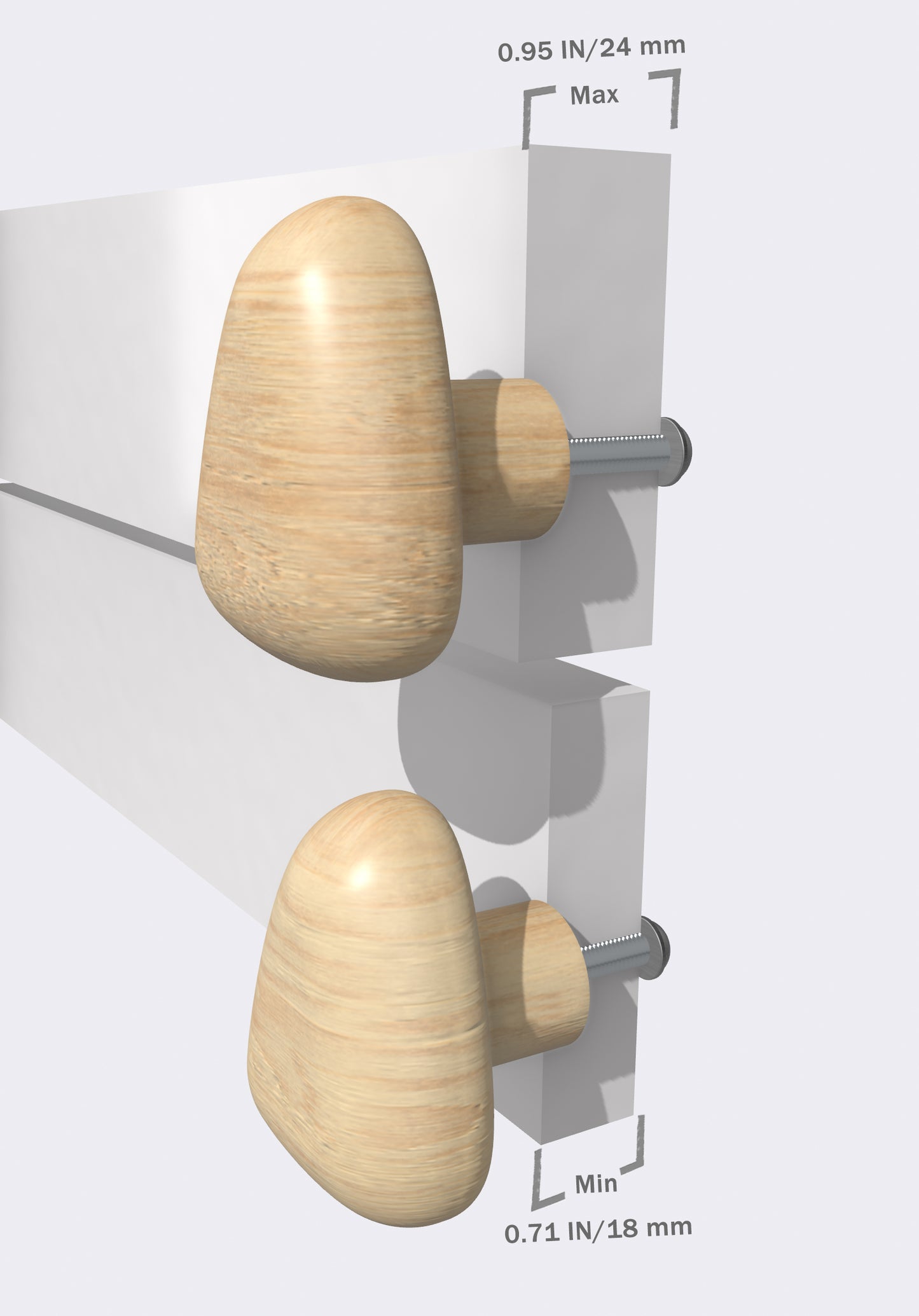 Cosymple Pebble Wood Knobs